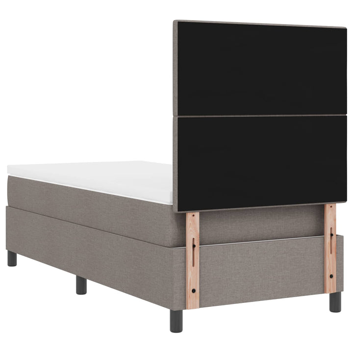 Bäddfjäder Med Madrass Med Led Taupe 90 X 190 Cm Tyg