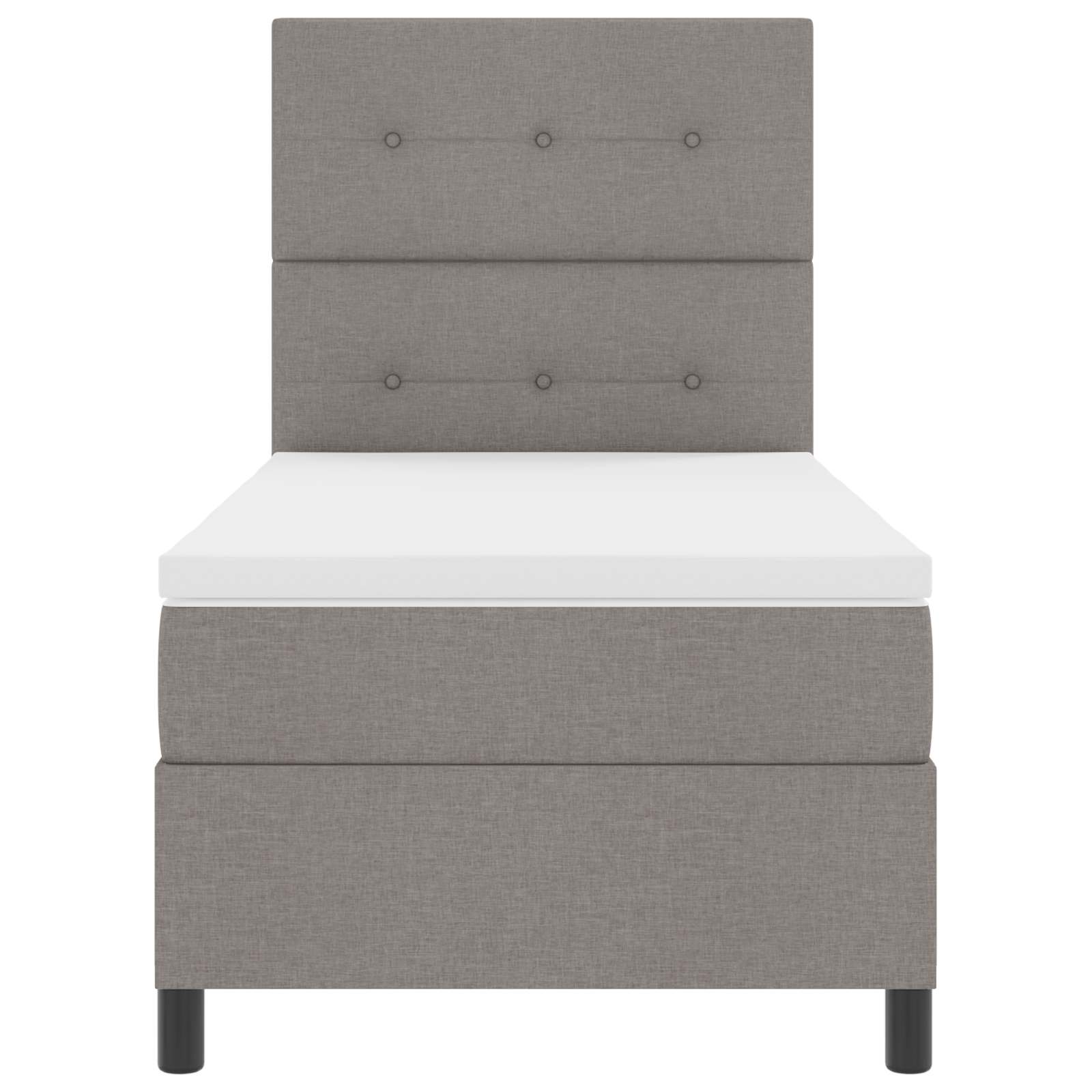 Bäddfjäder Med Madrass Med Led Taupe 90 X 190 Cm Tyg