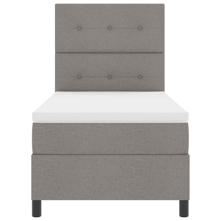 Bäddfjäder Med Madrass Med Led Taupe 90 X 190 Cm Tyg