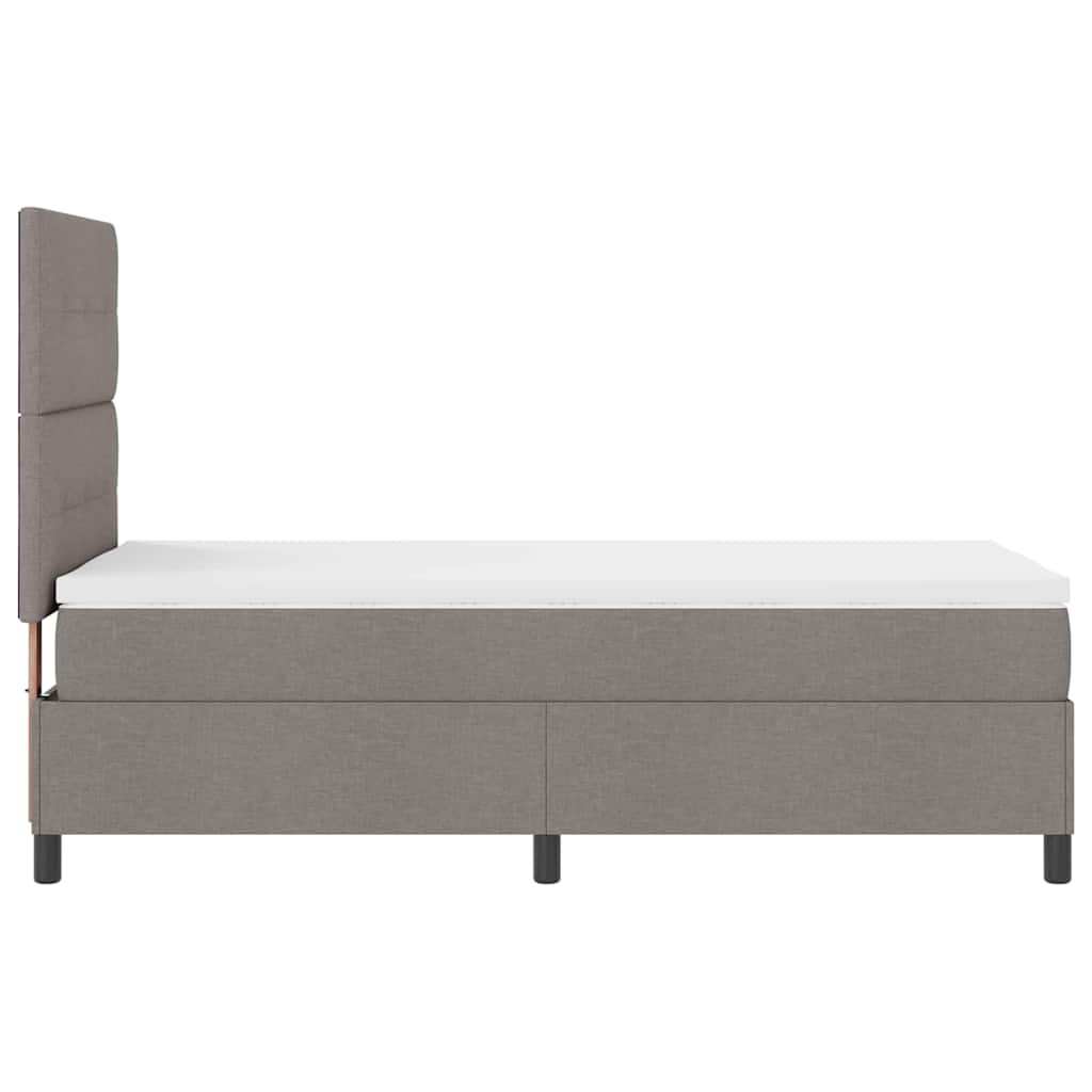 Bäddfjäder Med Madrass Med Led Taupe 90 X 200 Cm Tyg