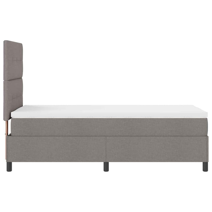 Bäddfjäder Med Madrass Med Led Taupe 90 X 200 Cm Tyg