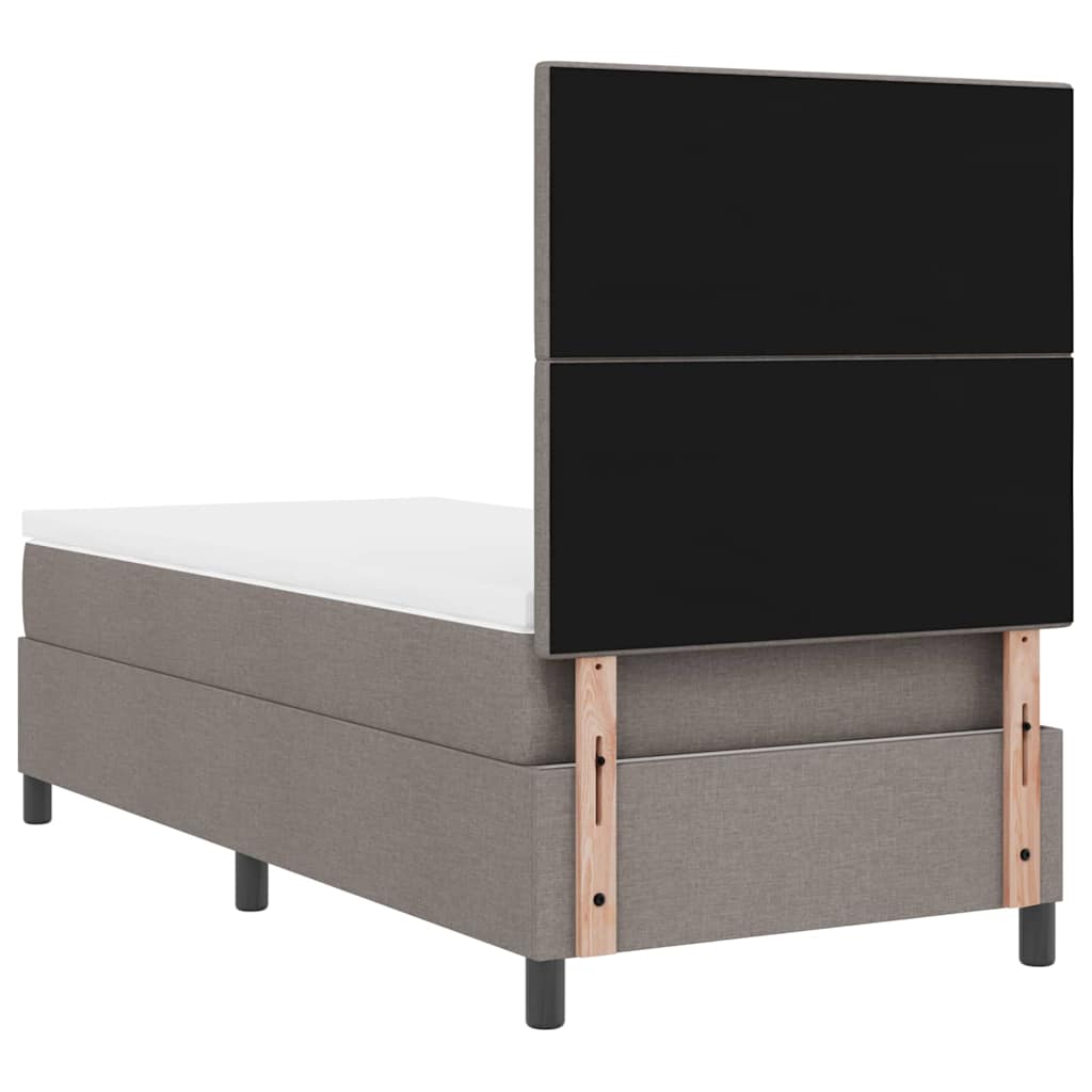 Bäddfjäder Med Madrass Med Led Taupe 100 X 200 Cm Tyg