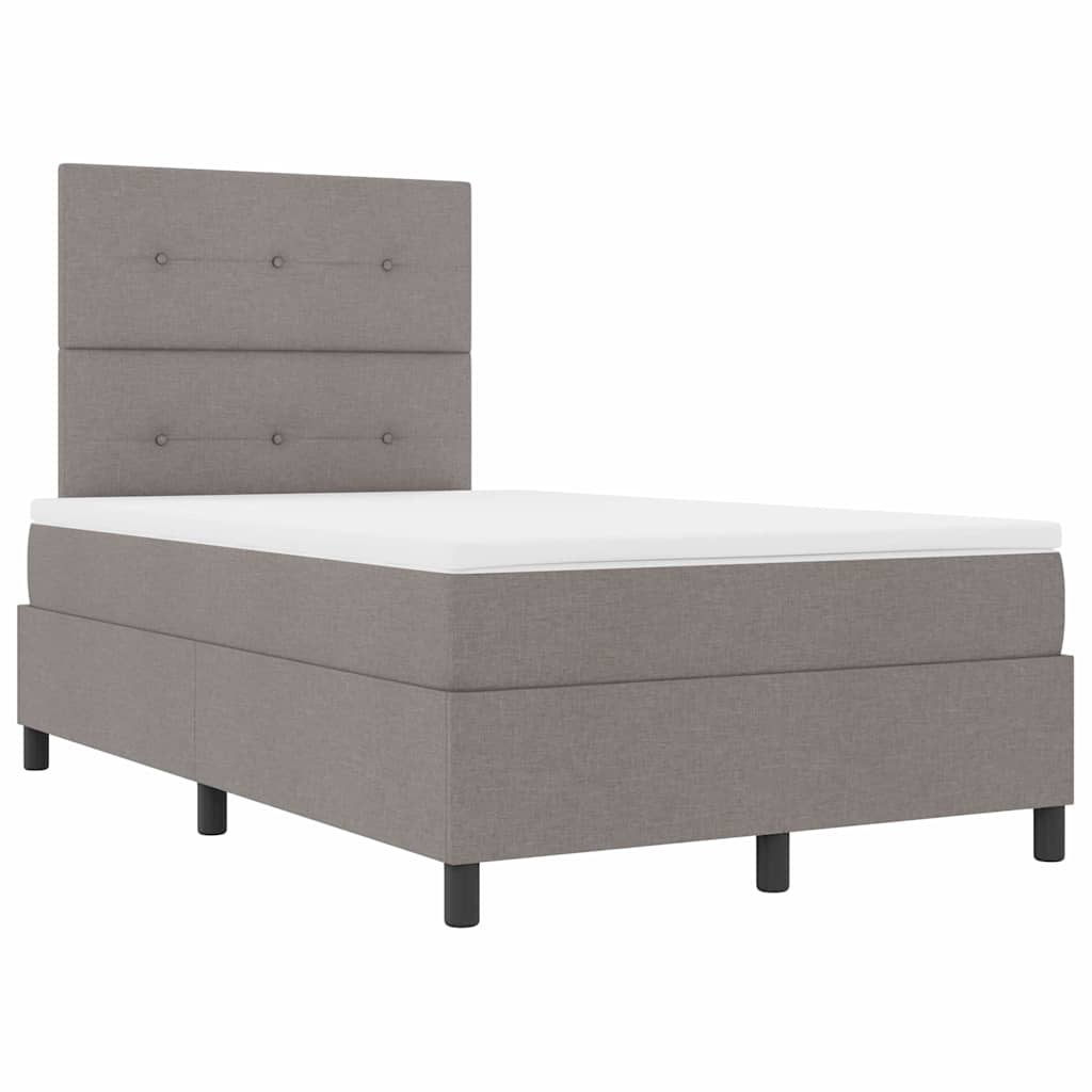 Bäddfjäder Med Madrass Med Led Taupe 120 X 190 Cm Tyg