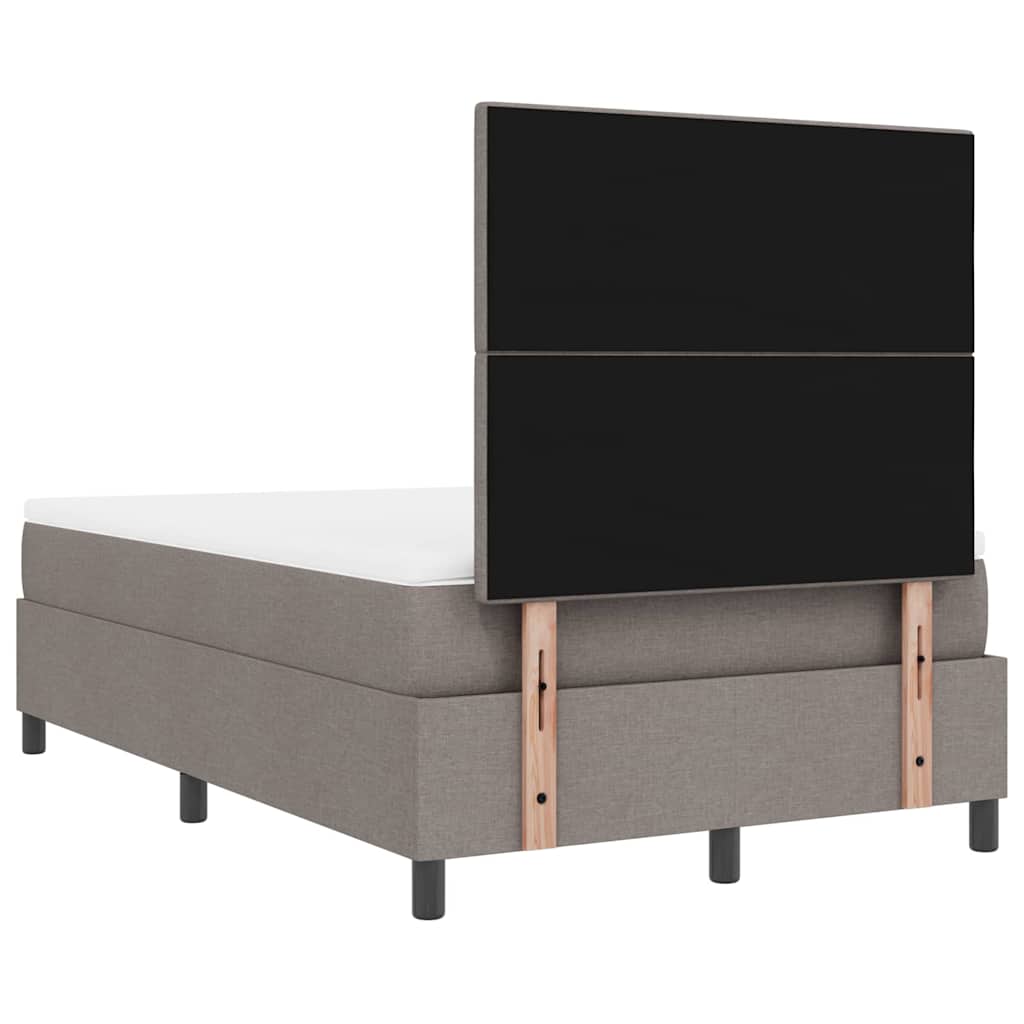 Bäddfjäder Med Madrass Med Led Taupe 120 X 190 Cm Tyg