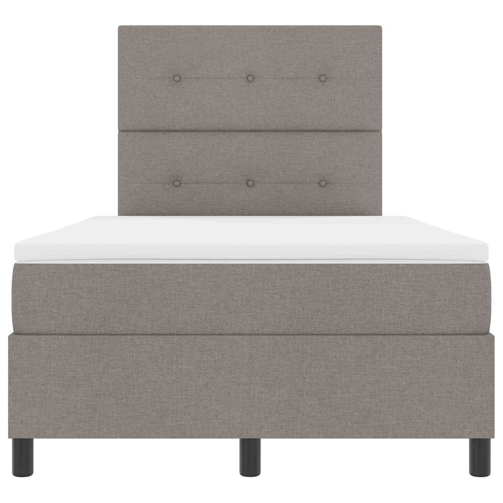Bäddfjäder Med Madrass Med Led Taupe 120 X 190 Cm Tyg