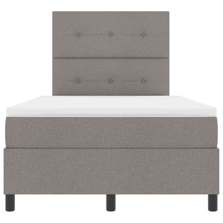 Bäddfjäder Med Madrass Med Led Taupe 120 X 190 Cm Tyg