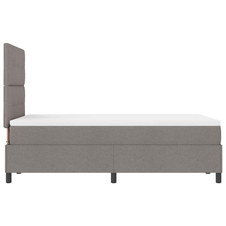 Bäddfjäder Med Madrass Med Led Taupe 120 X 190 Cm Tyg