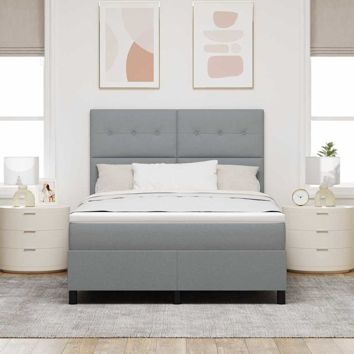 Bäddfjäder Med Led-Ljusslingor Ljusgrå 140 X 190 Cm Tyg