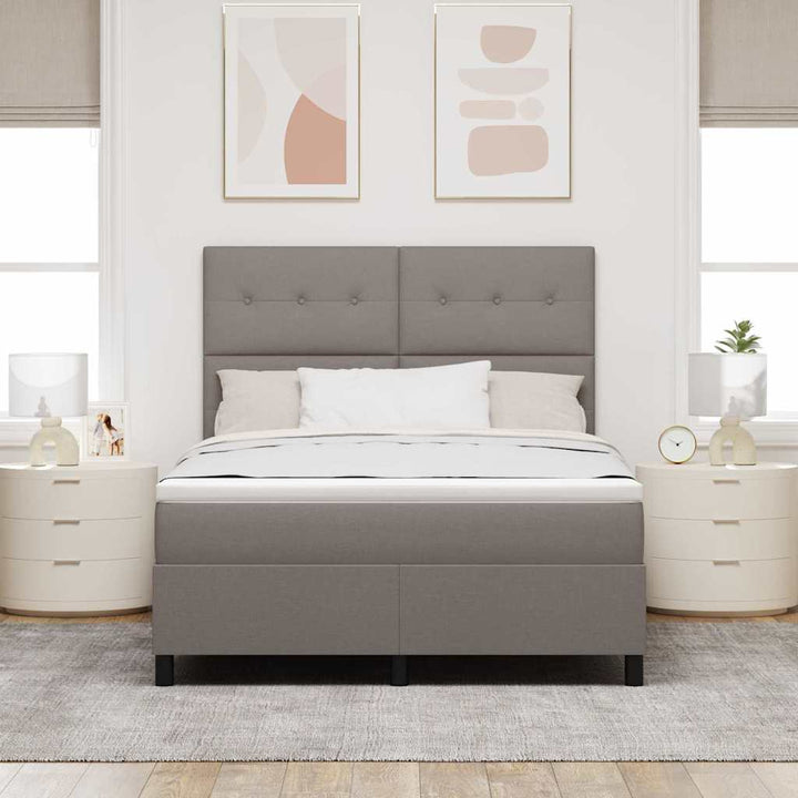 Bäddfjäder Med Led-Ljusslingor Taupe 140 X 190 Cm Tyg