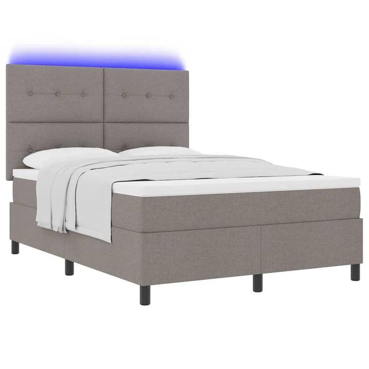 Bäddfjäder Med Led-Ljusslingor Taupe 140 X 190 Cm Tyg
