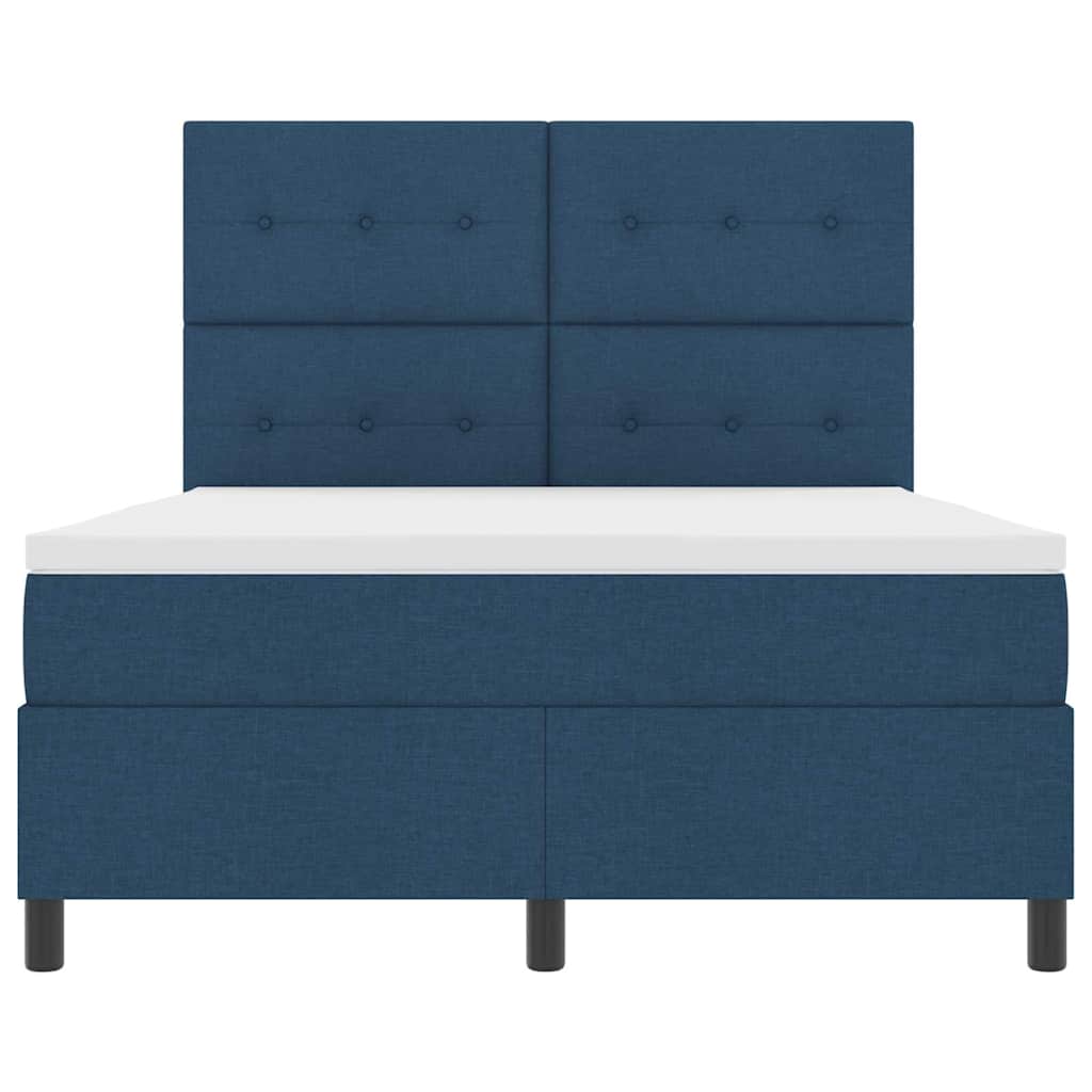 Bäddfjäder Med Madrass Med Led Blå 140 X 190 Cm Tyg