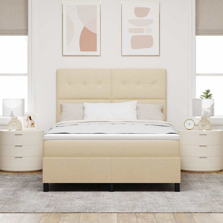 Bäddfjäder Med Led-Ljusslingor Kräm 140 X 200 Cm Tyg