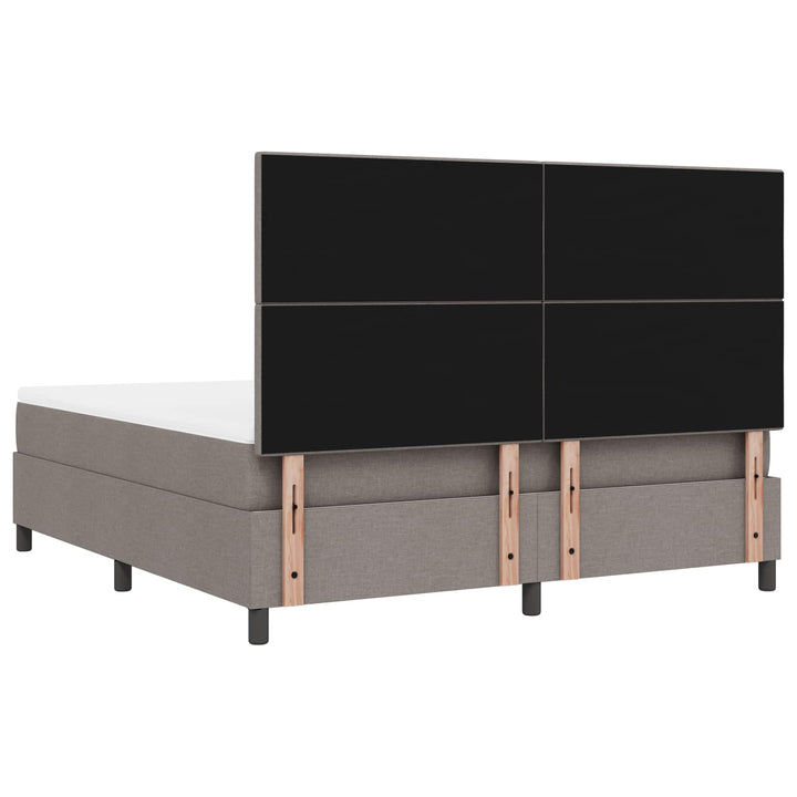 Bäddfjäder Med Madrass Med Led Taupe 180 X 200 Cm Tyg