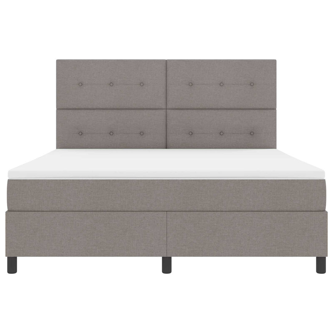 Bäddfjäder Med Madrass Med Led Taupe 180 X 200 Cm Tyg