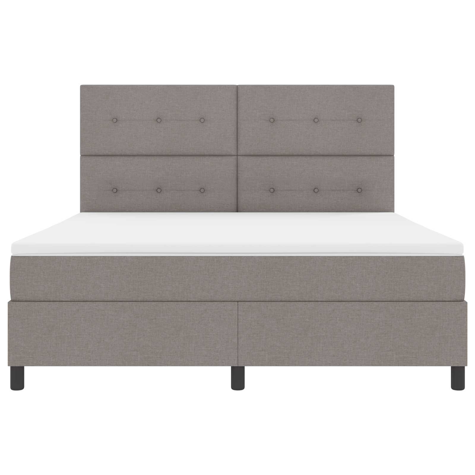 Bäddfjäder Med Madrass Med Led Taupe 180 X 200 Cm Tyg