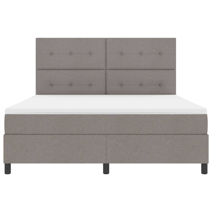 Bäddfjäder Med Madrass Med Led Taupe 180 X 200 Cm Tyg