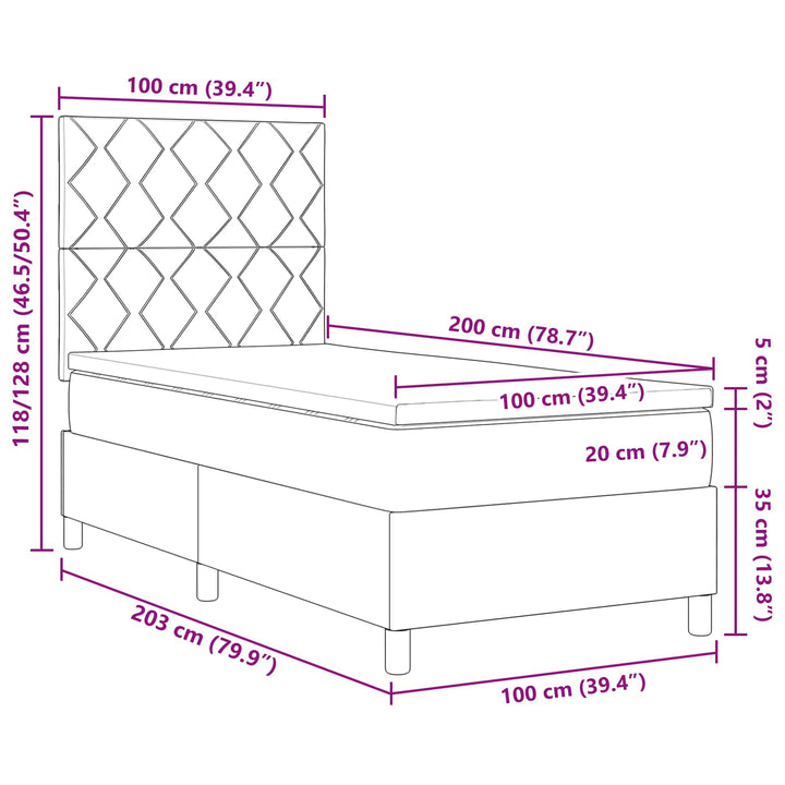 Bäddfjäder Med Led-Ljusslingor Ljusgrå 100 X 200 Cm Tyg