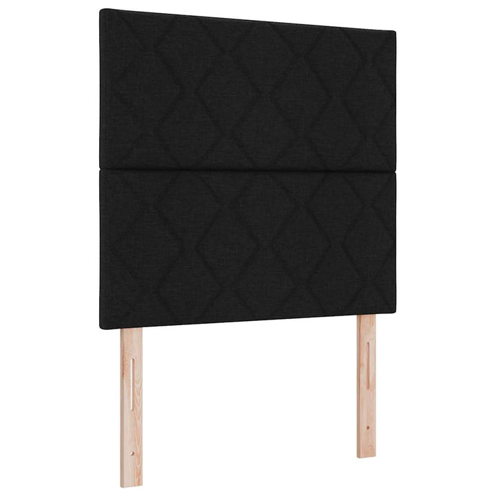 Bäddfjäder Med Led-Ljusslingor Svart 100 X 200 Cm Tyg