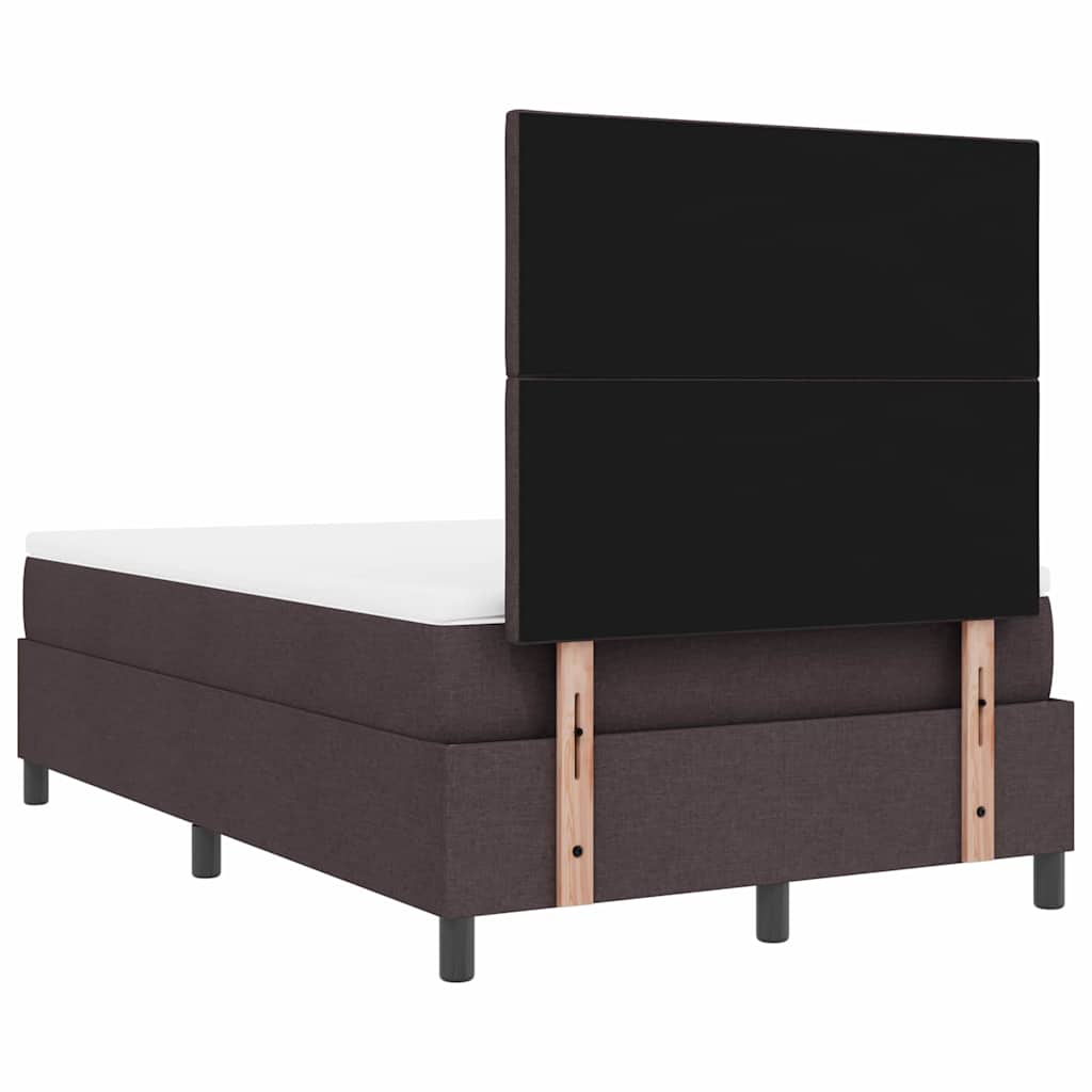 Bäddfjäder Med Madrass Med Led Mörkbrun 120 X 190 Cm Tyg