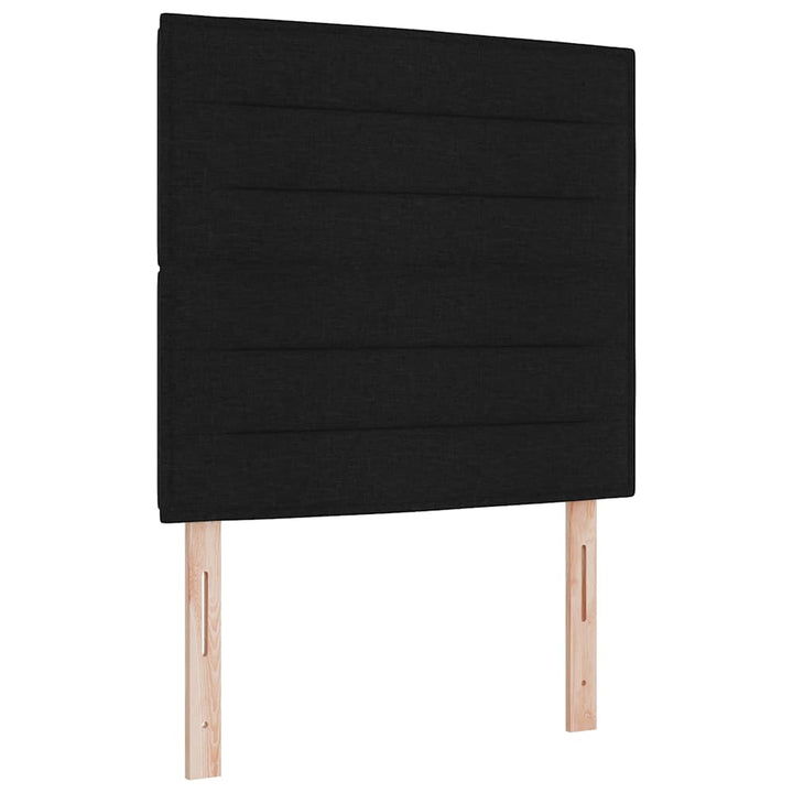 Bäddfjäder Med Huvudgavel Svart 200 X 90 Cm Tyg