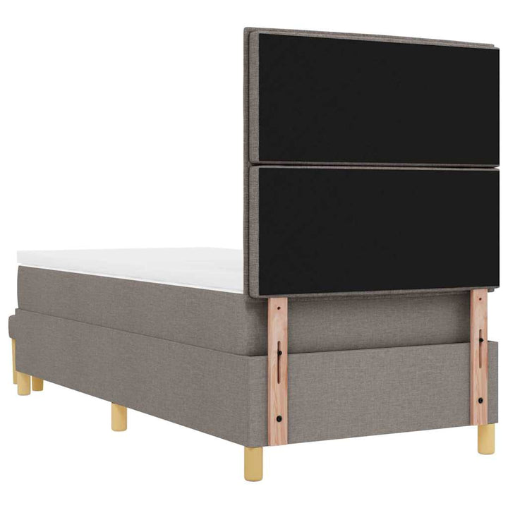 Bäddfjäder Med Huvudgavel Taupe 200 X 90 Cm Tyg
