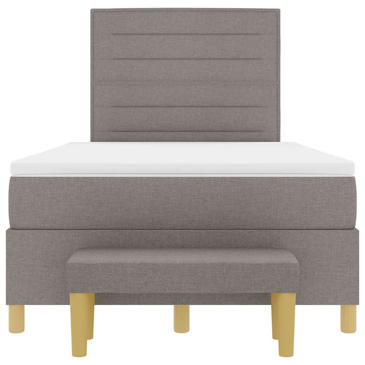 Bäddfjäder Med Huvudgavel Taupe 190 X 120 Cm Tyg