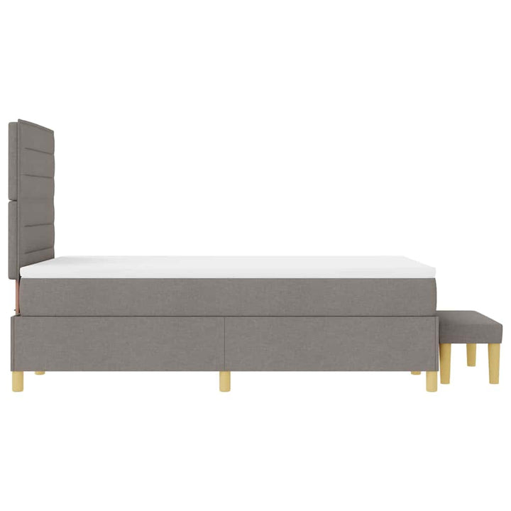 Bäddfjäder Med Huvudgavel Taupe 190 X 120 Cm Tyg