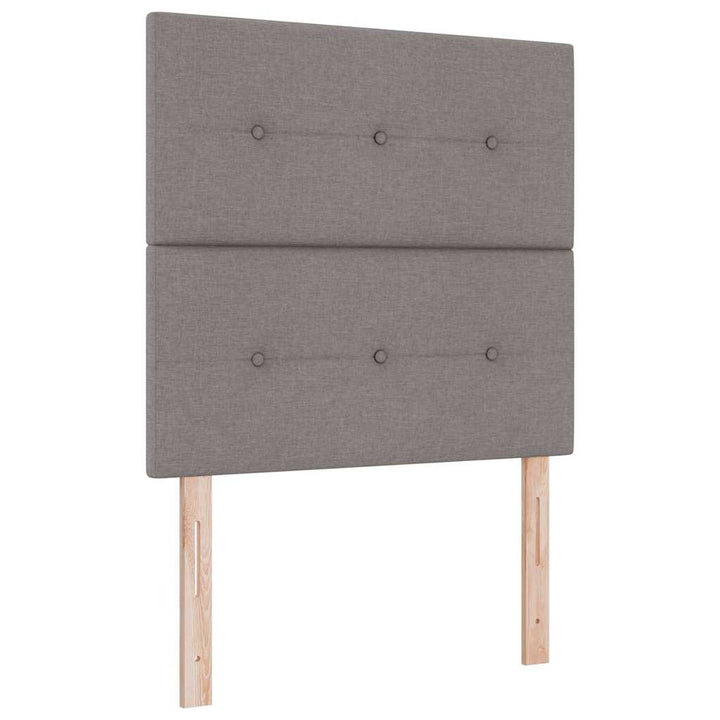 Bäddfjäder Med Kudde Med Huvudgavel Taupe 200 X 80 Cm Tyg