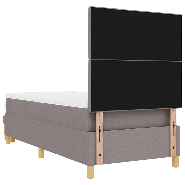 Bäddfjäder Med Kudde Med Huvudgavel Taupe 200 X 80 Cm Tyg