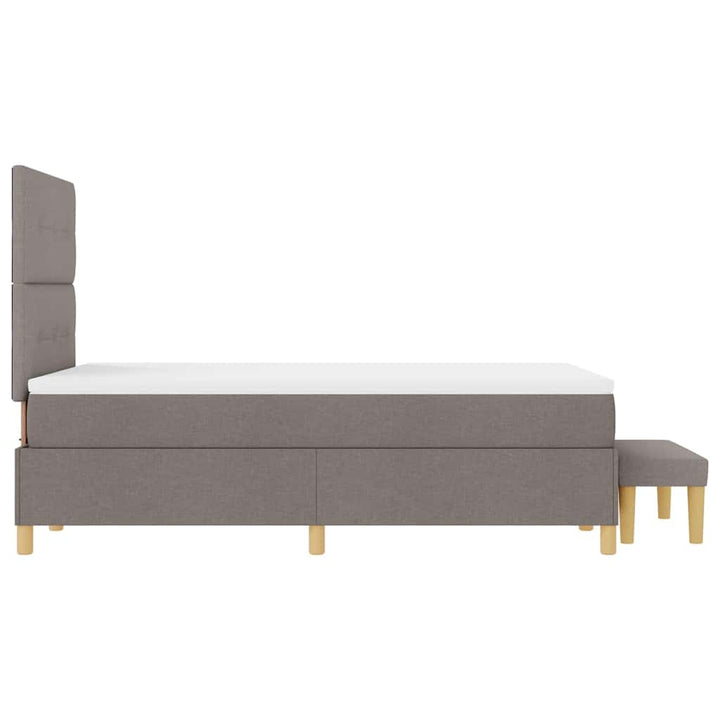 Bäddfjäder Med Huvudgavel Taupe 190 X 120 Cm Tyg