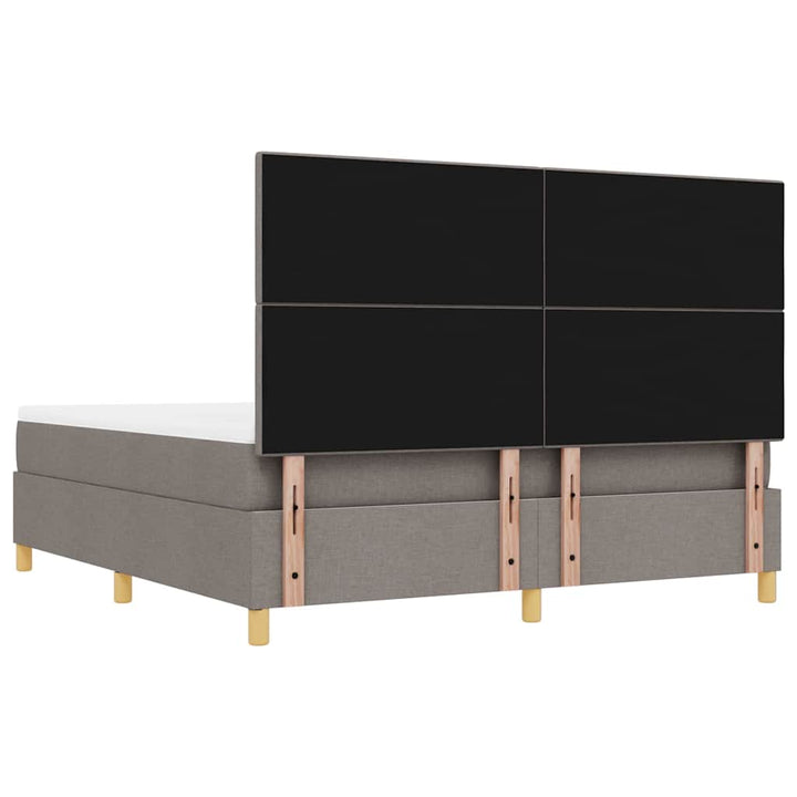 Bäddfjäder Med Huvudgavel Taupe 200 X 180 Cm Tyg