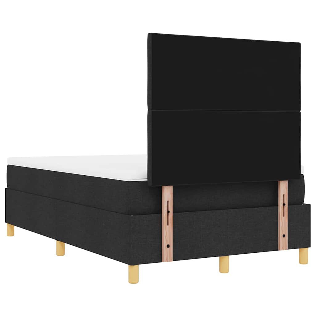 Bäddfjäder Med Kudde Med Huvudgavel Svart 200 X 120 Cm Tyg