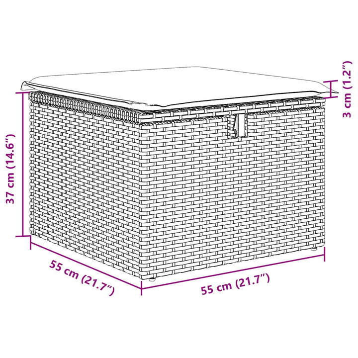 Soffset 4 St 4-Antal Sittplatser Brun Och Röd Konstrotting