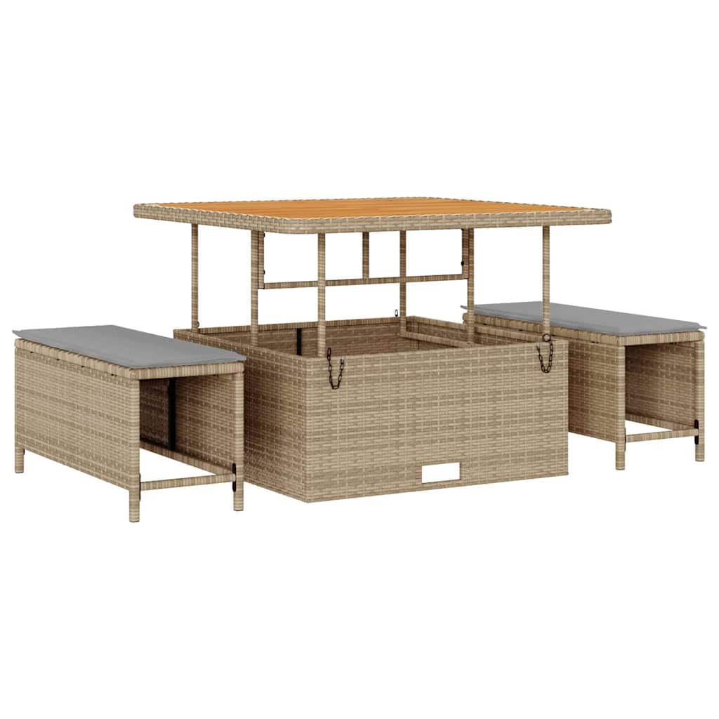 Trädgårdsoffset 8 Pcs Beige Konstrotting