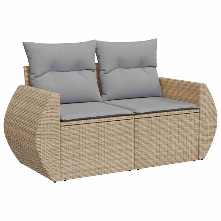 Trädgårdsoffset 8 Pcs Beige Konstrotting