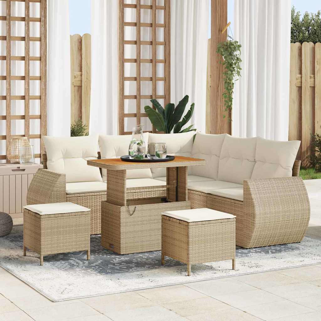 Trädgårdsoffset 8 St Beige Konstrotting