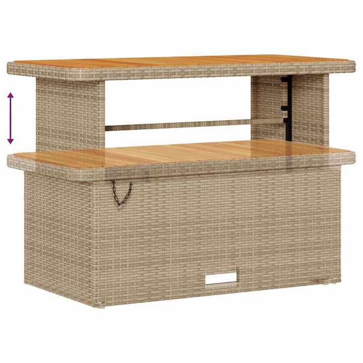 Trädgårdsoffset 9 Pcs Beige Konstrotting
