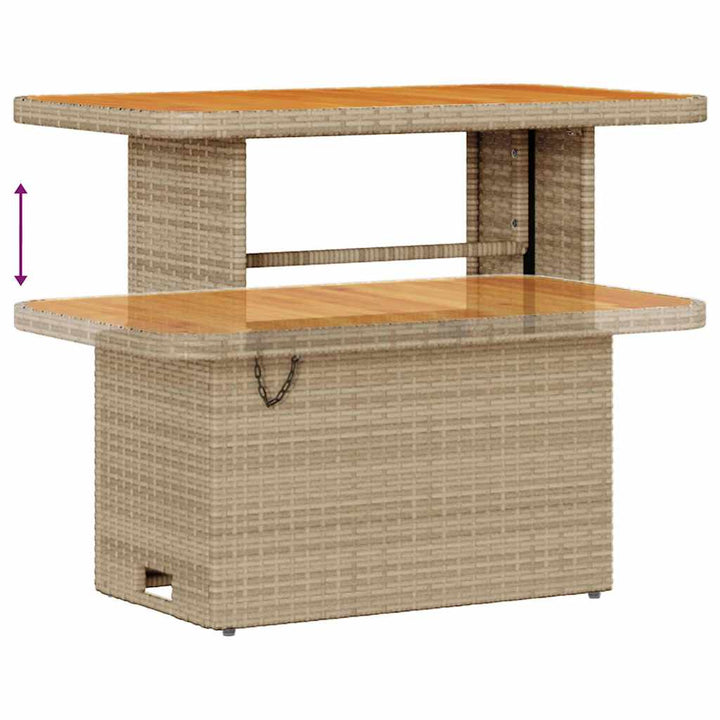 Trädgårdsoffset Med Kudde 12 Pcs Beige Konstrotting
