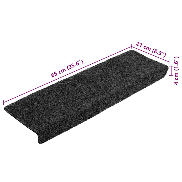 Trappmattor Självhäftande 20 St 65X21X4 Cm Rektangulär Kant