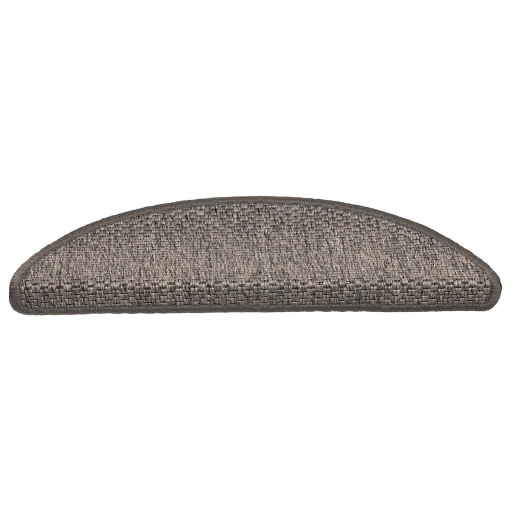 Trappmattor Självhäftande Sisal-Look 30 St 56X17X3Cm Grå Beige