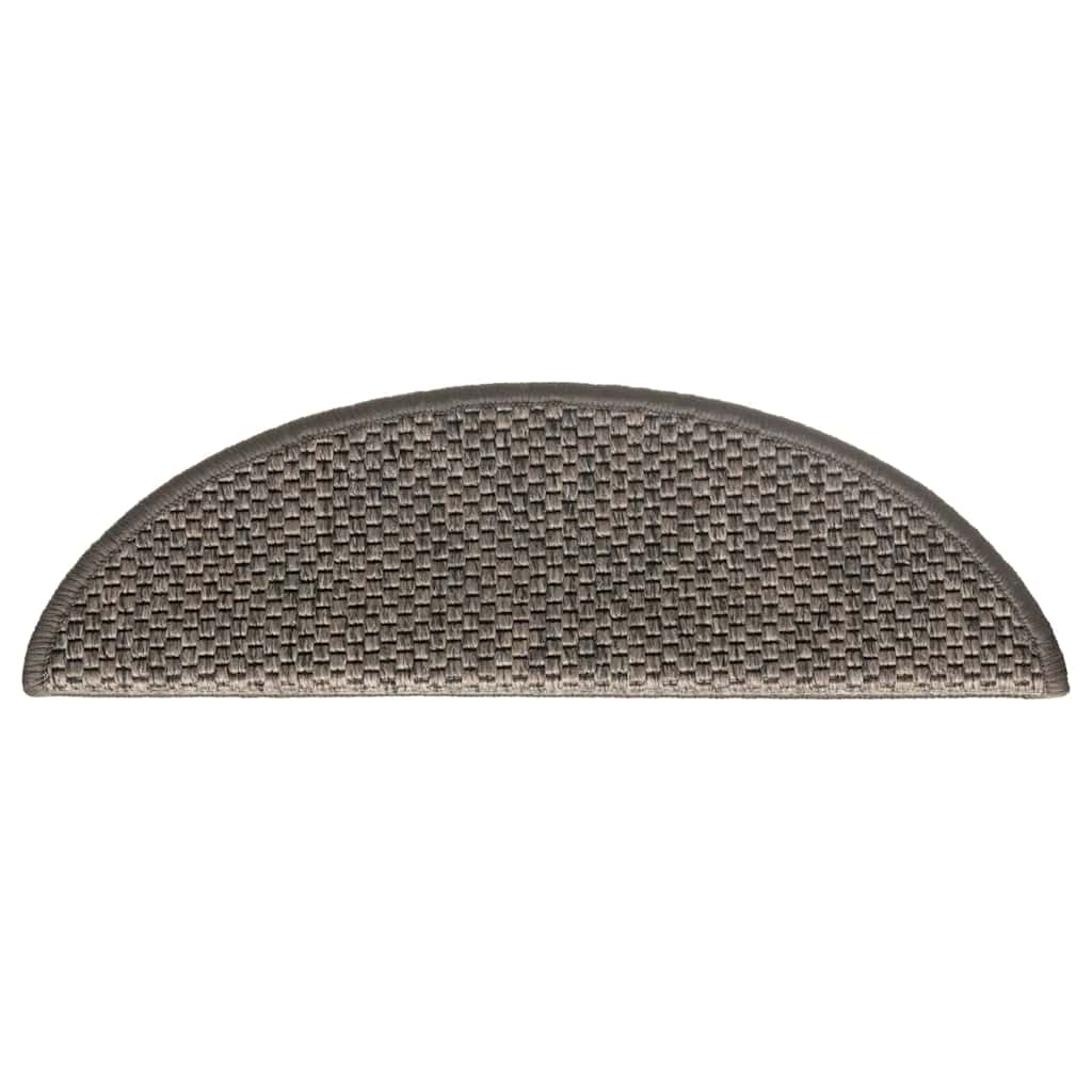 Trappmattor Självhäftande Sisal-Look 30 St 56X17X3Cm Grå Beige
