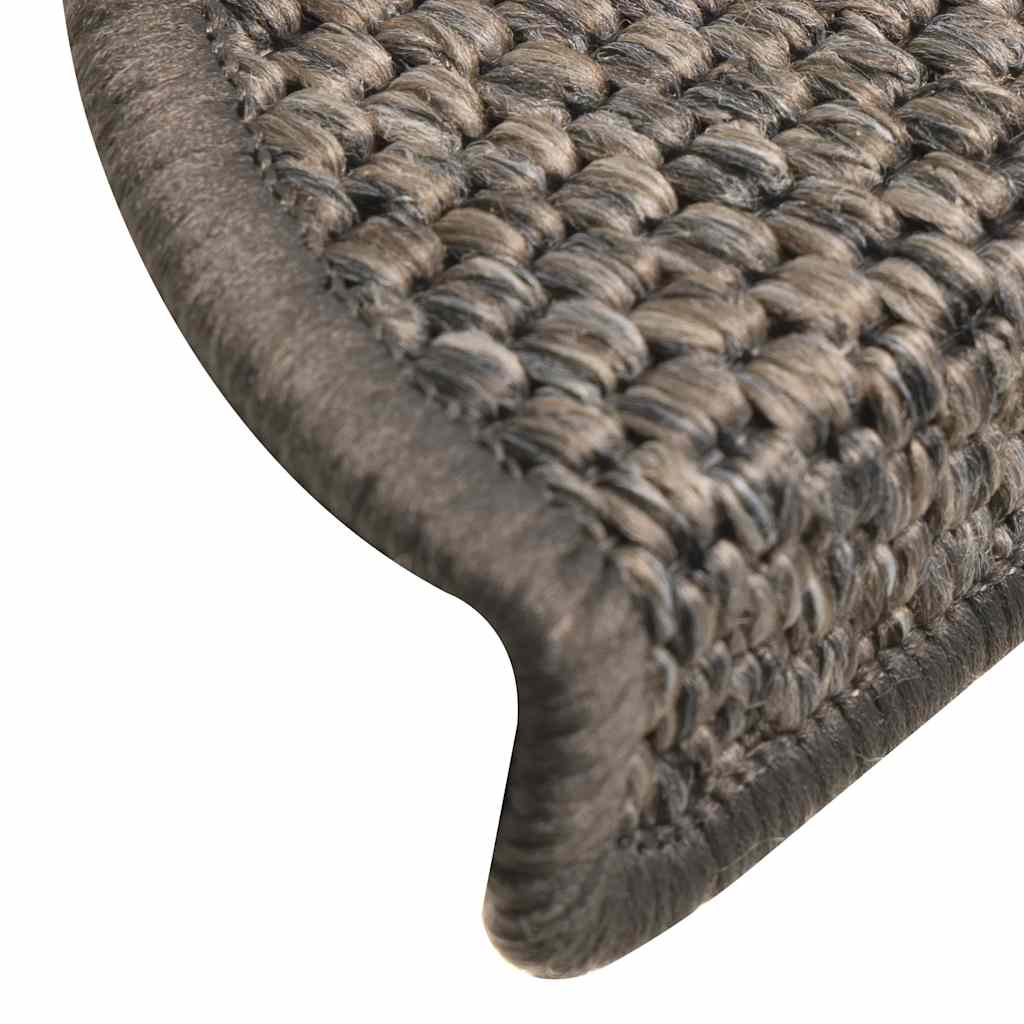 Trappmattor Självhäftande Sisal-Look 30 St 56X17X3Cm Grå Beige