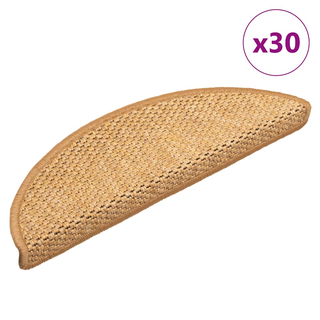 Trappmattor Självhäftande Sisal-Look 30 St Berber