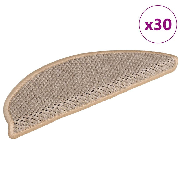 Trappmattor Självhäftande Sisal-Look 30 St Berber