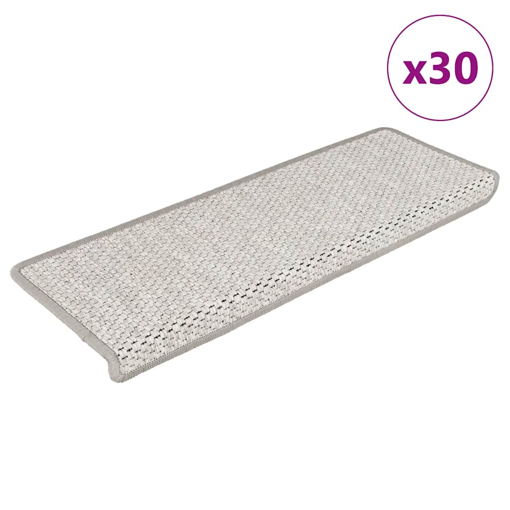 Trappmattor Självhäftande Sisal-Look 30 St 65X21X4 Cm