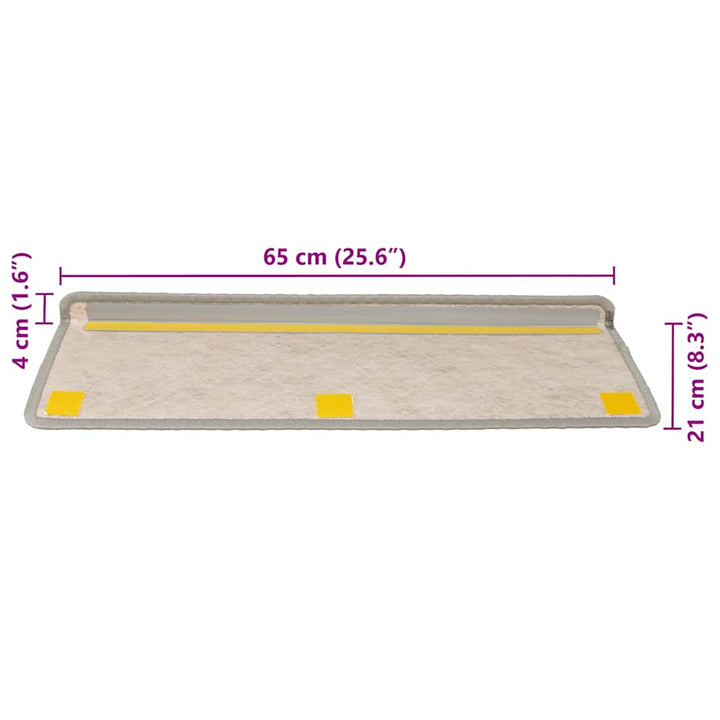 Trappmattor Självhäftande Sisal-Look 30 St 65X21X4 Cm