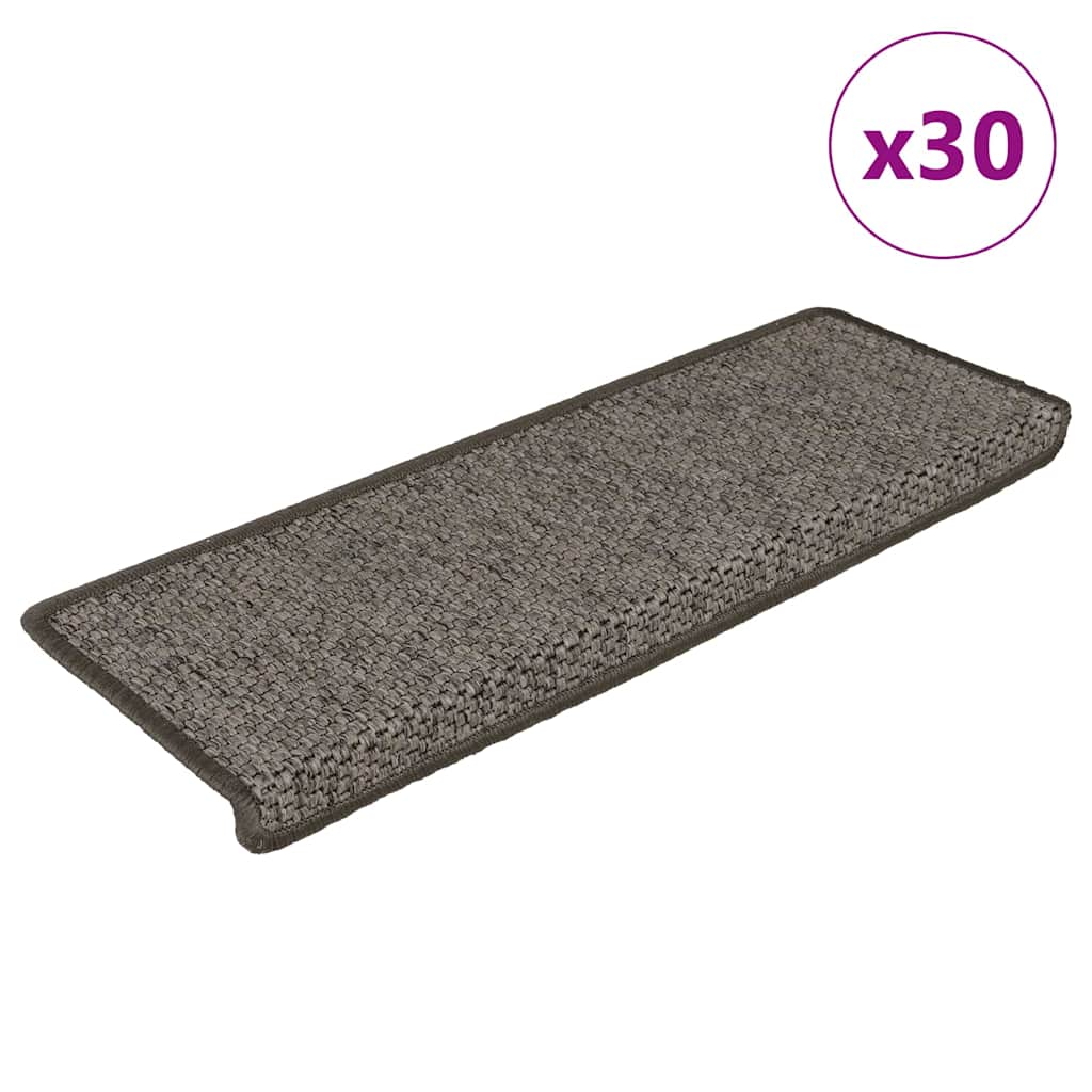 Trappmattor Självhäftande Sisal-Look 30 St 65X21X4 Cm