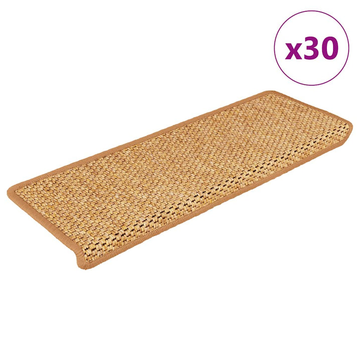 Trappmattor Självhäftande Sisal-Look 30 St 65X21X4 Cm