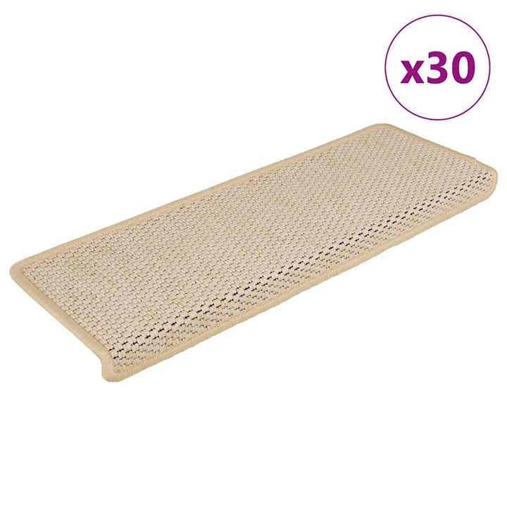 Trappmattor Självhäftande Sisal-Look 30 St 65X21X4 Cm