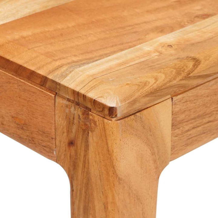 Matbord 110 X 55 X 76 Cm Massivt Akaciaträ Brun Rektangulär
